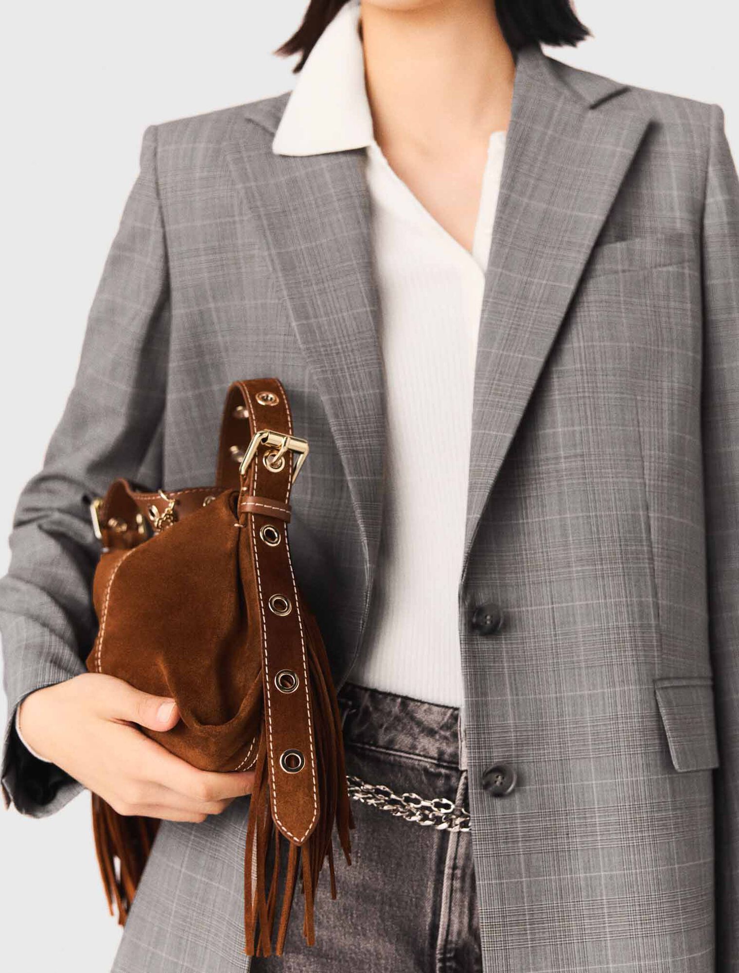 Mini-bag Miss M camoscio impunture