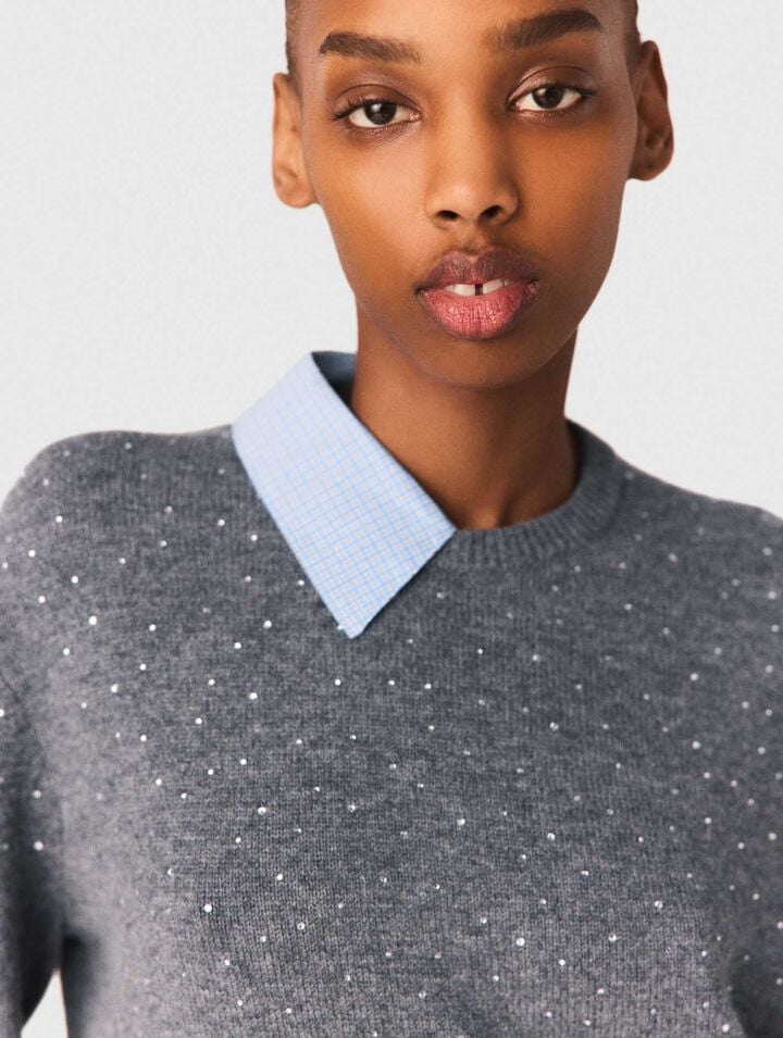 Pull strass, dettagli rimovibili