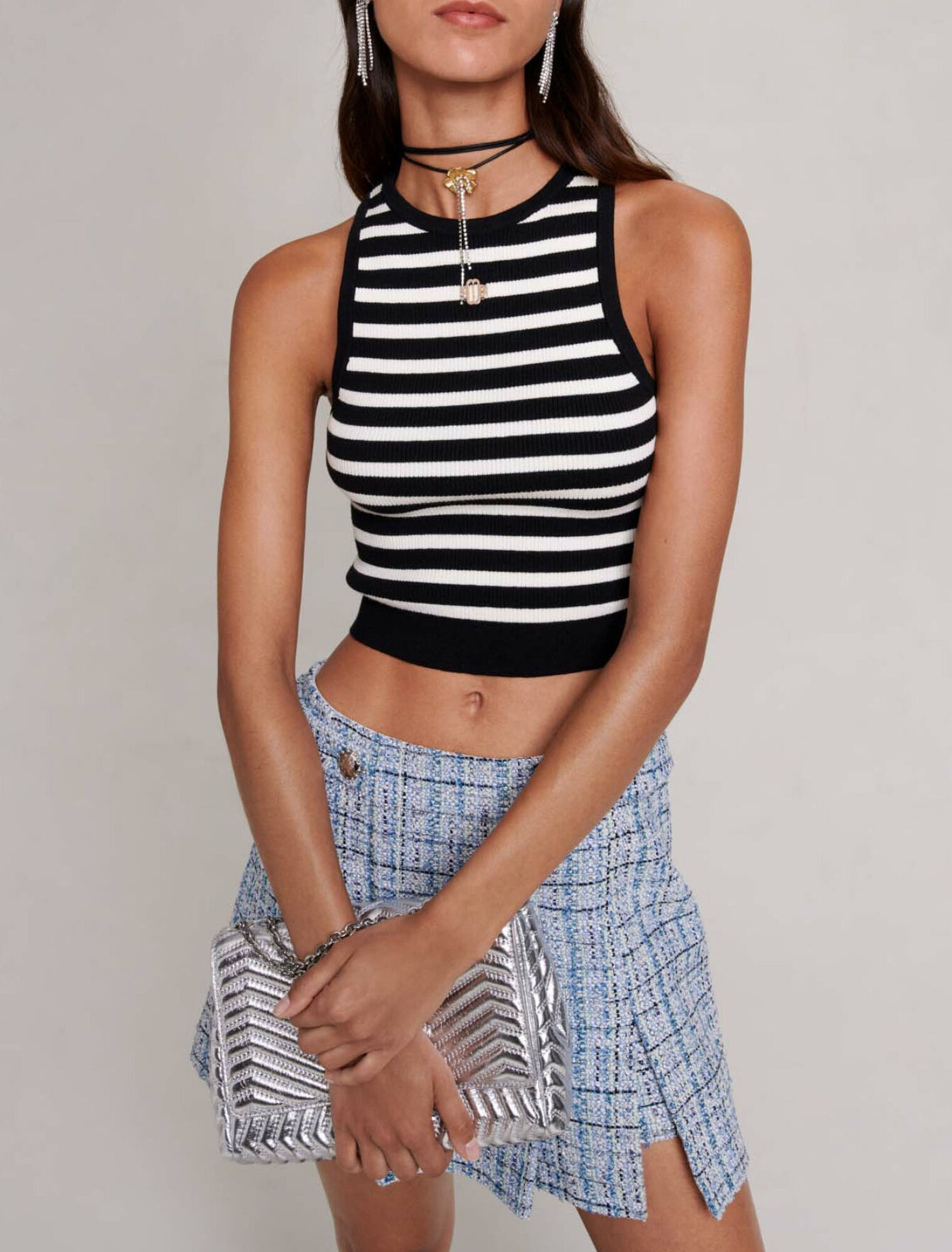 Crop top a righe