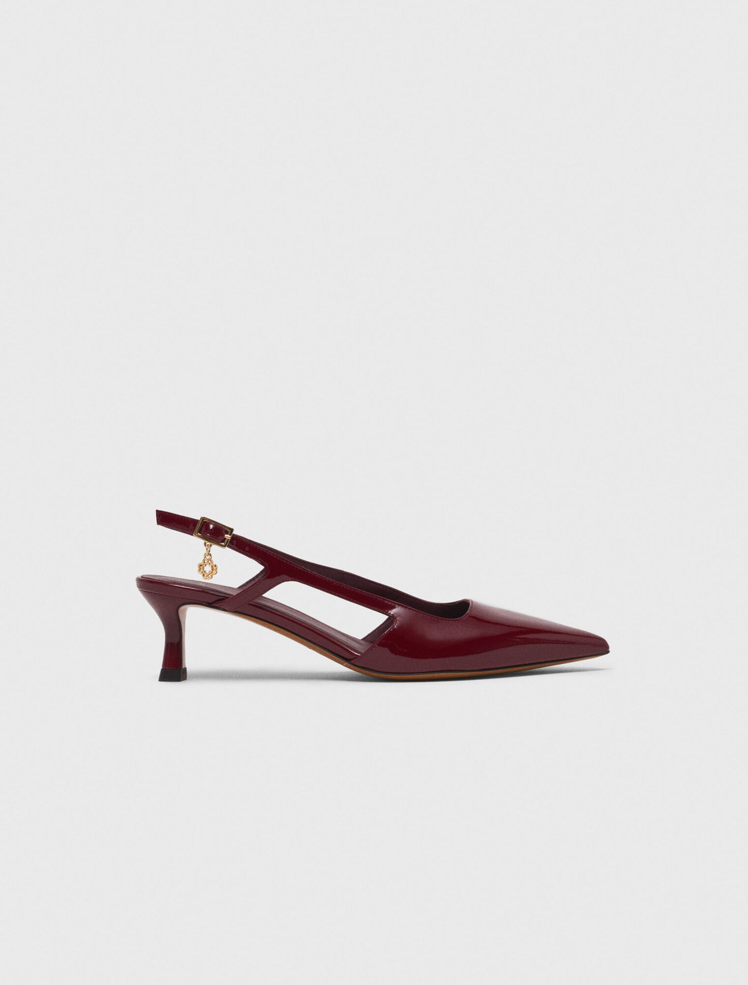 Décolleté slingback pelle vernice