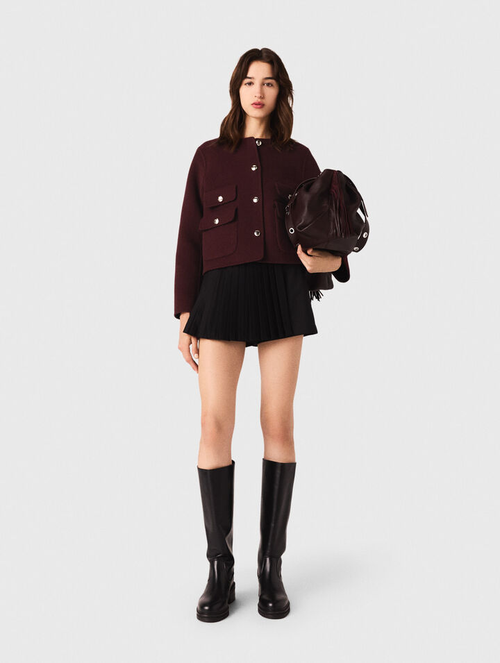 Shorts dritti plissettati