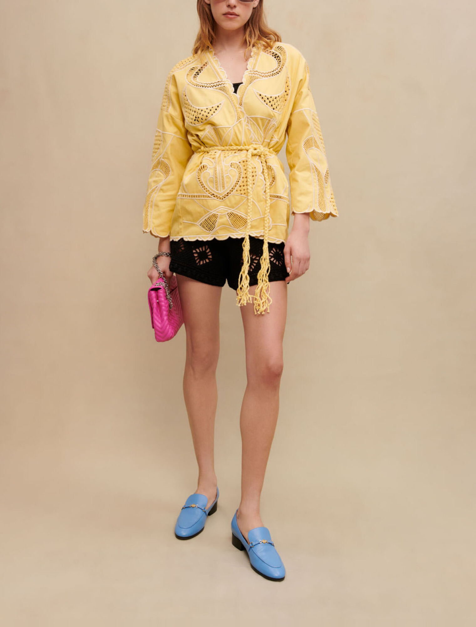 Giacca kimono ricamata