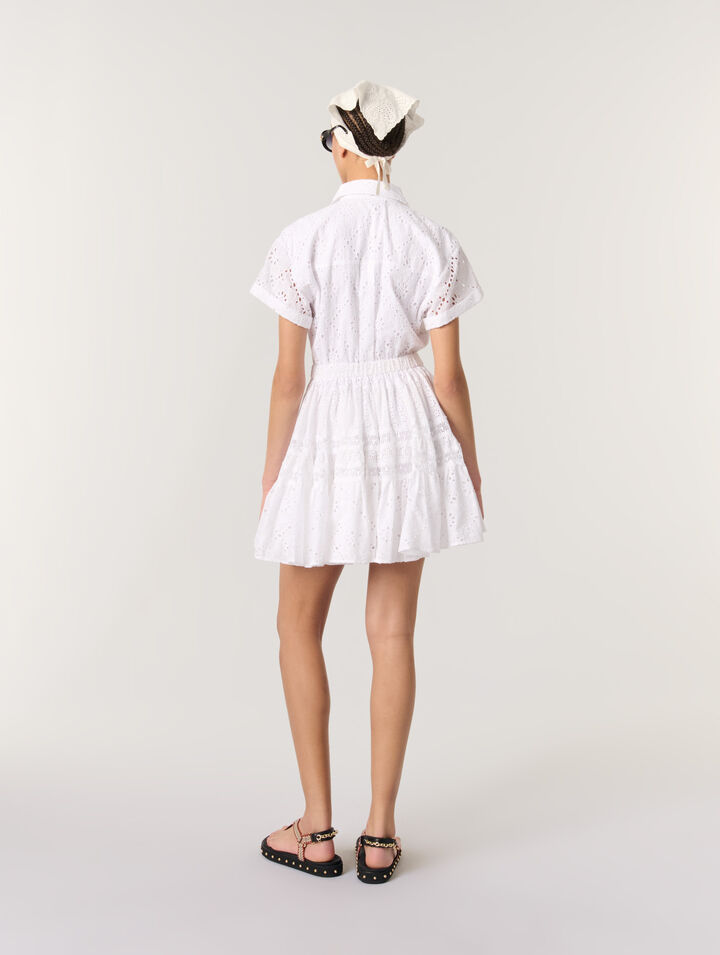 Abito babydoll con ricamo