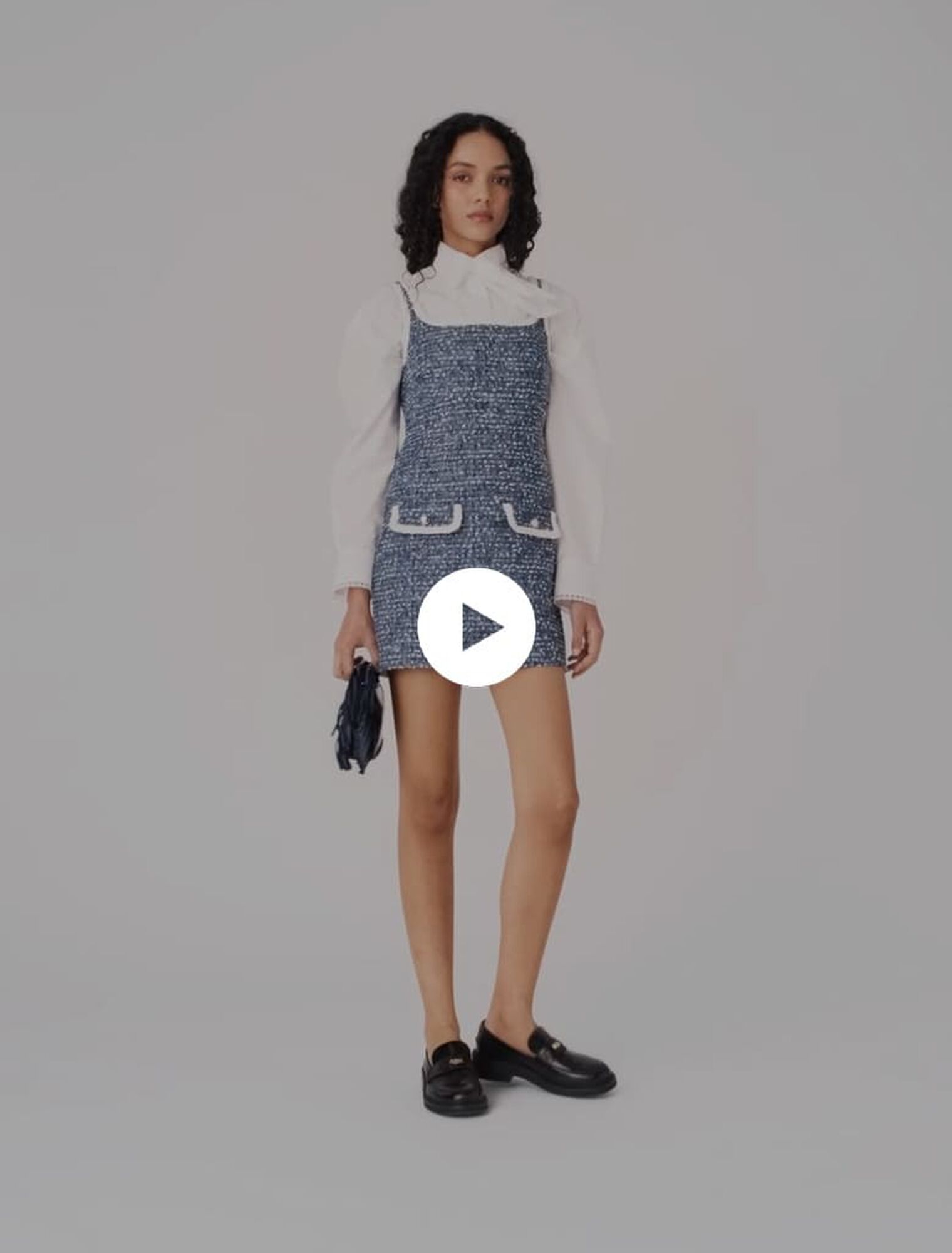 Abito corto in tweed