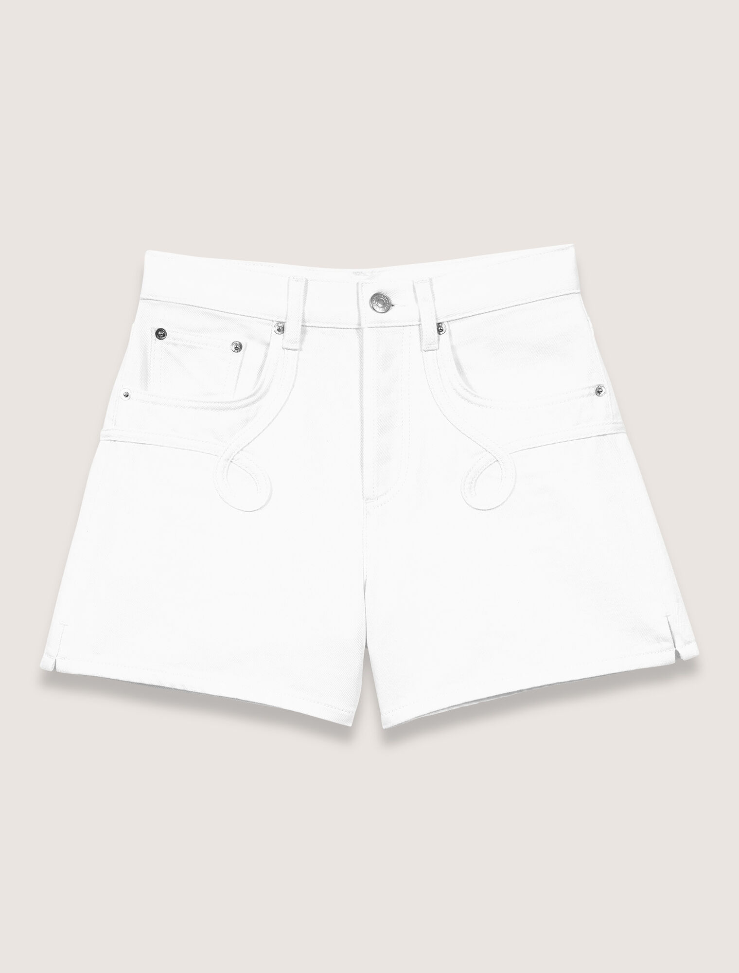 Shorts in jeans ricamato