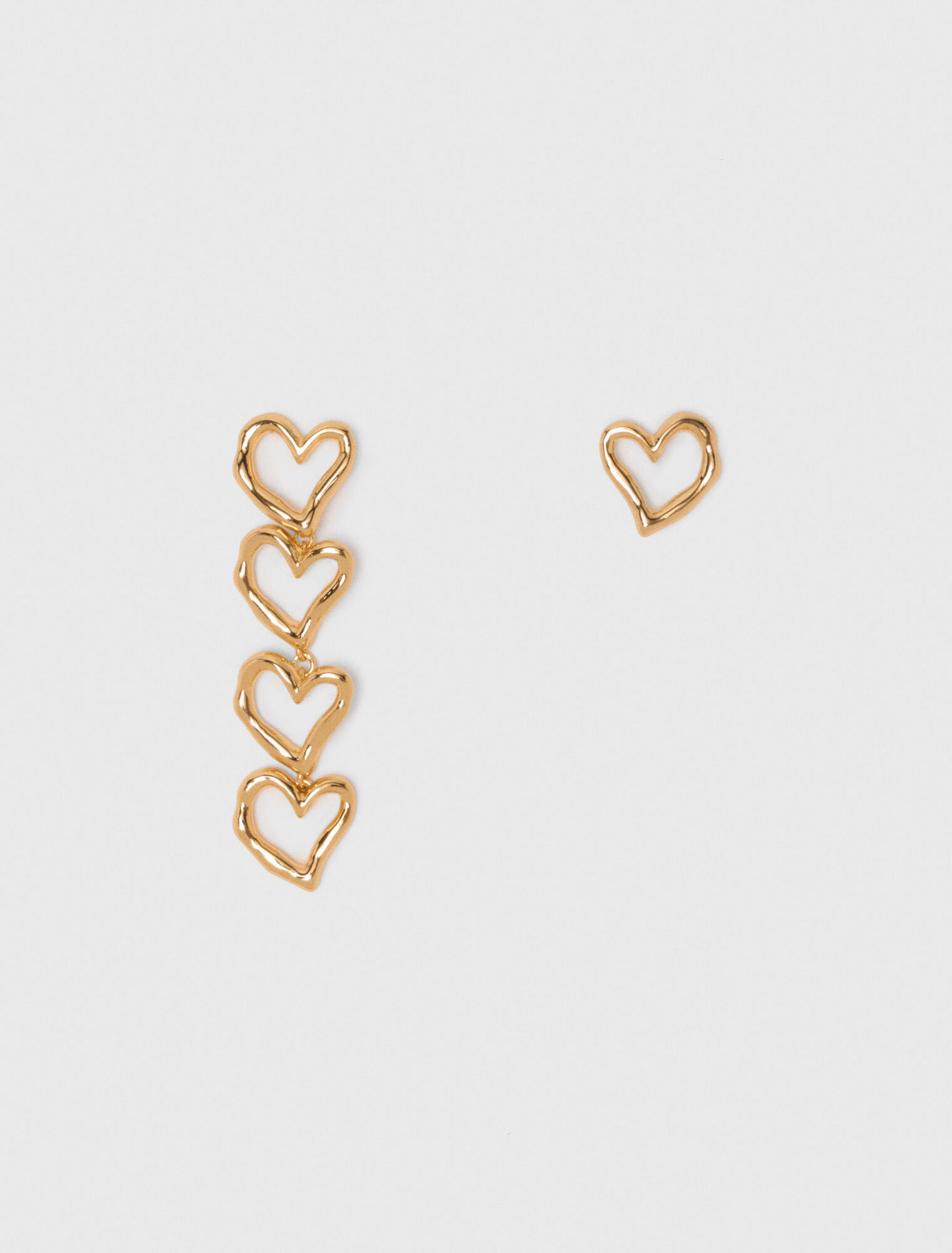 Orecchini cuore asimmetrico