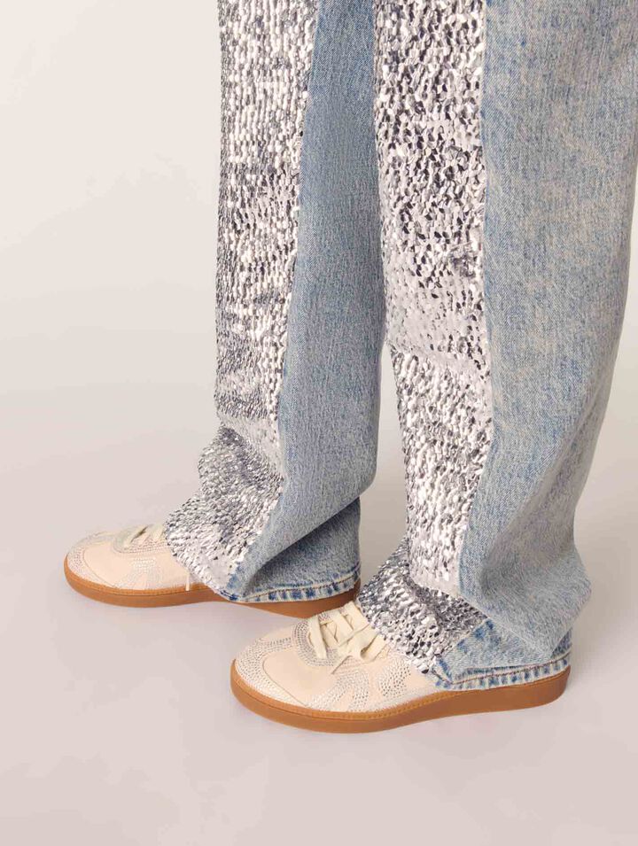Sneaker casual con strass