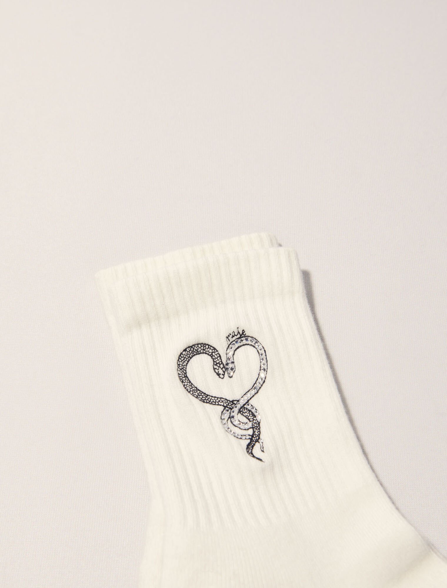Calzini ricamati con strass