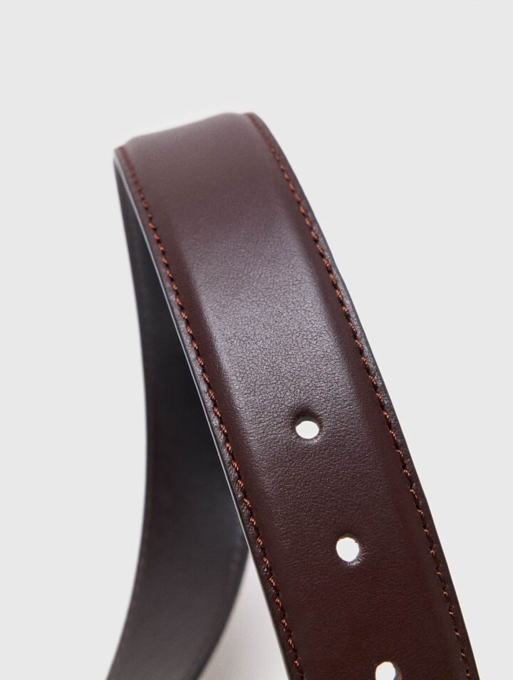 Cintura in pelle liscia