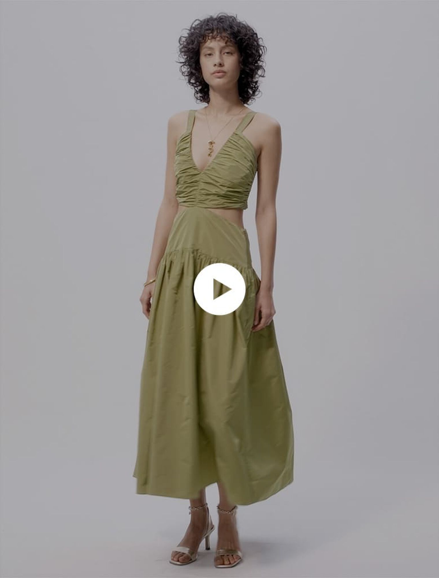 Abito in taffetà traforato