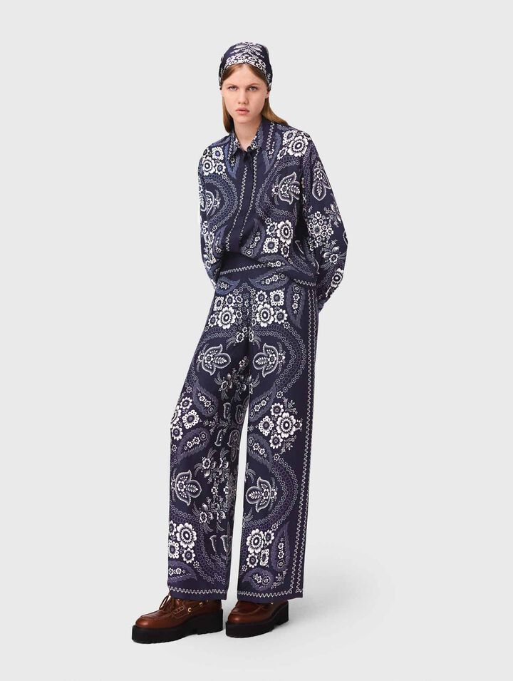 Pantaloni fluidi con stampa