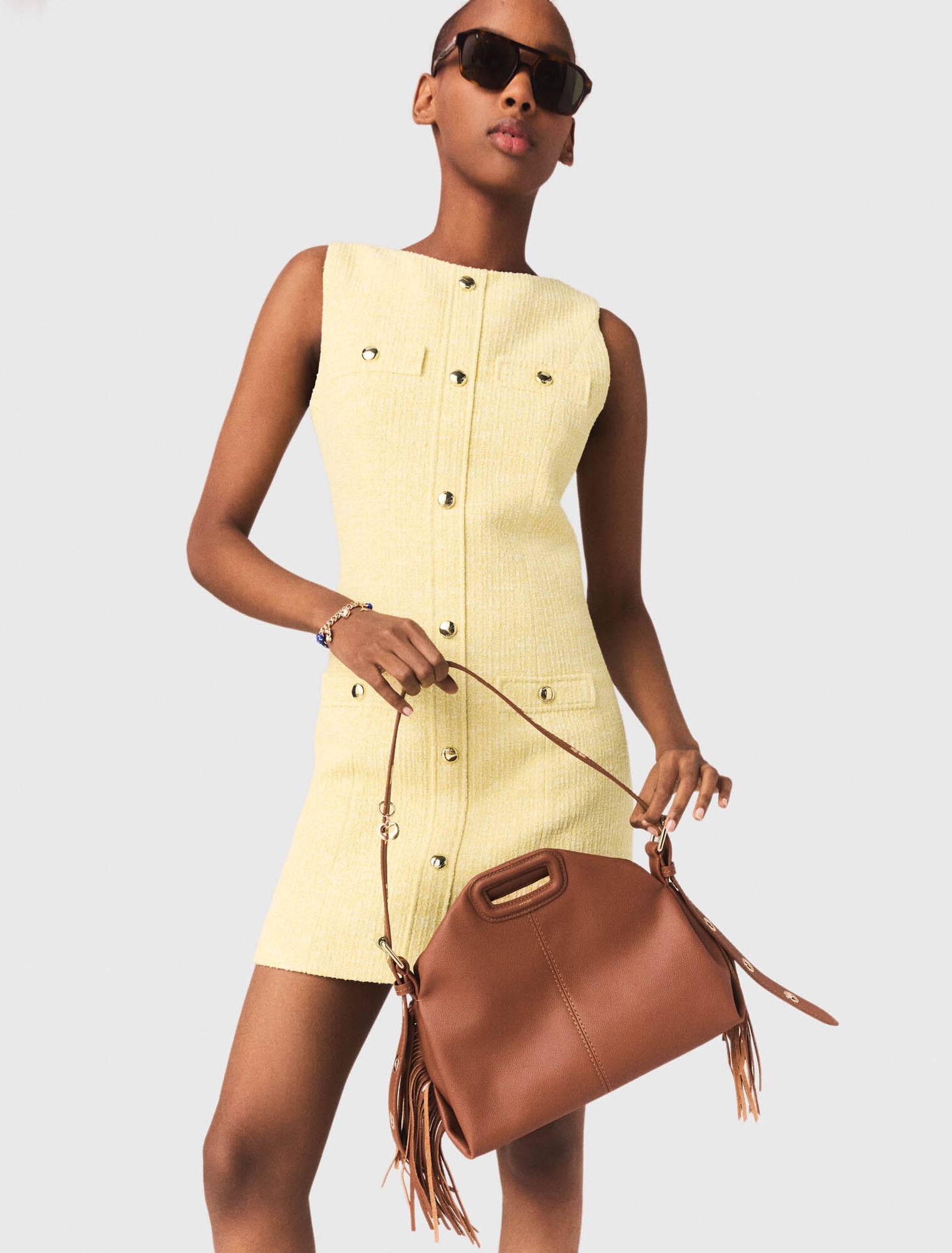 Abito corto in tweed