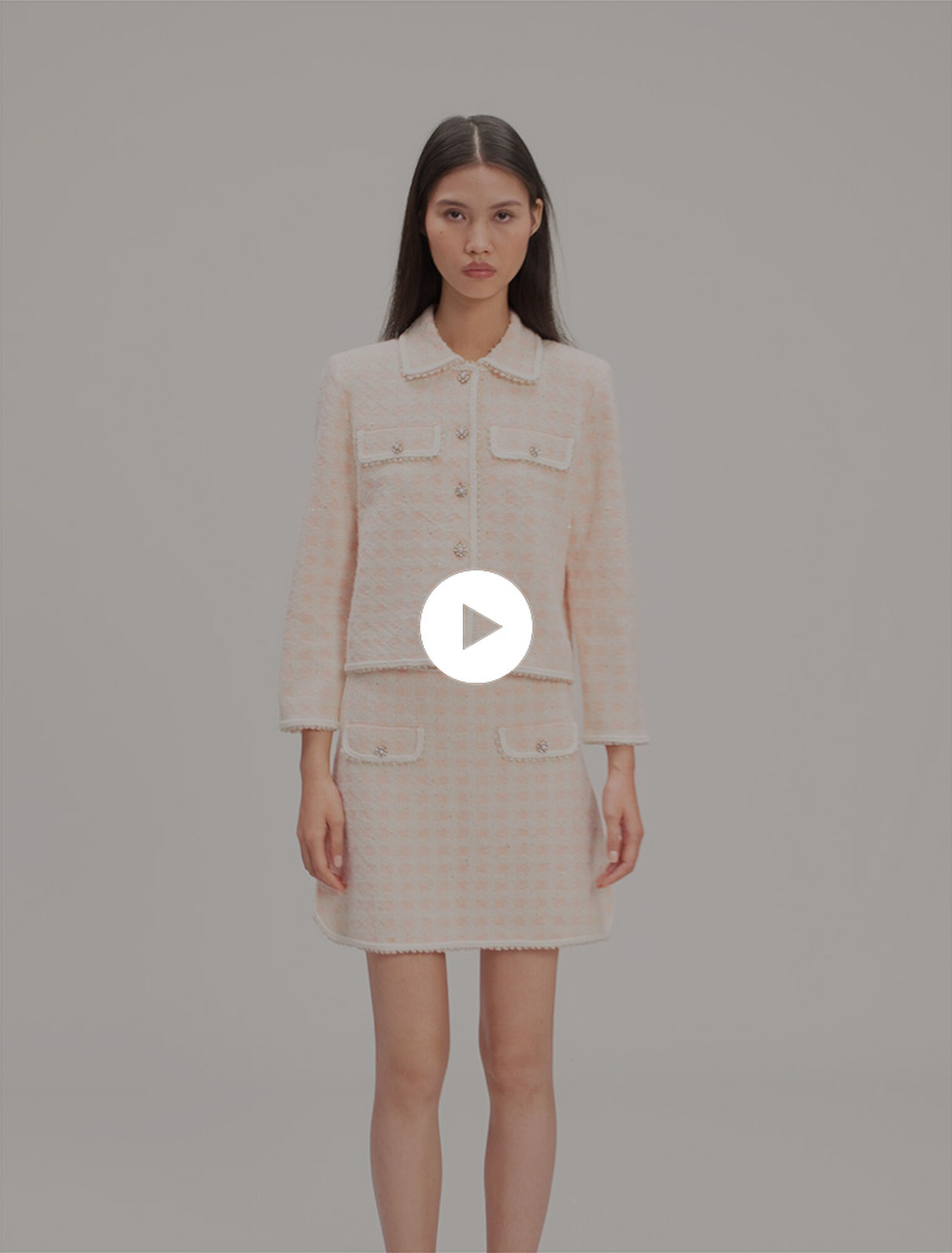 Giacca in maglia effetto tweed