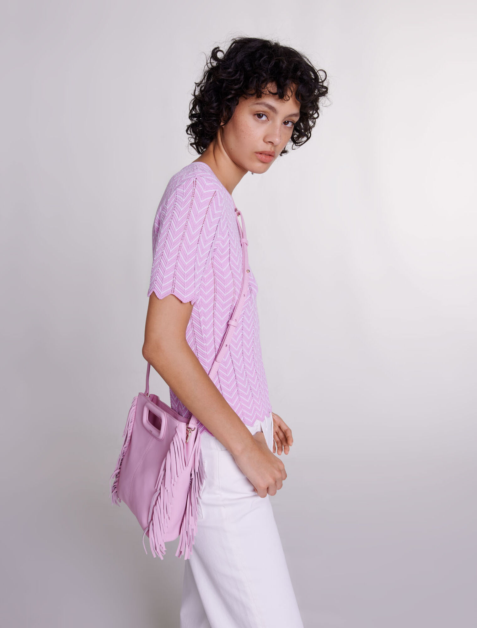 Top in maglia traforata