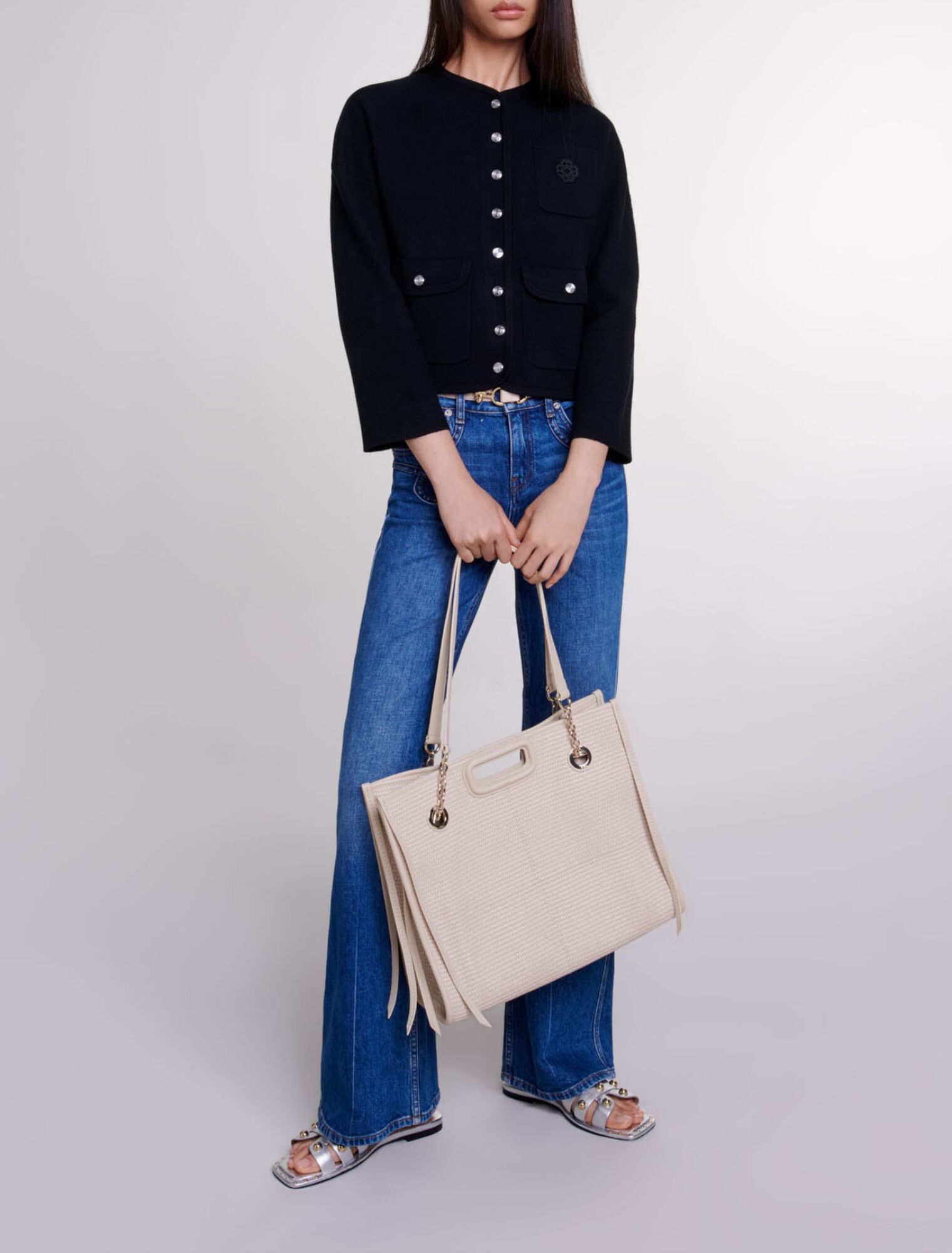 Cardigan corto in maglia