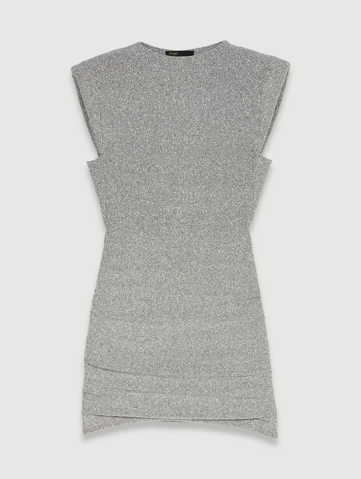 Abito corto in maglia brillante