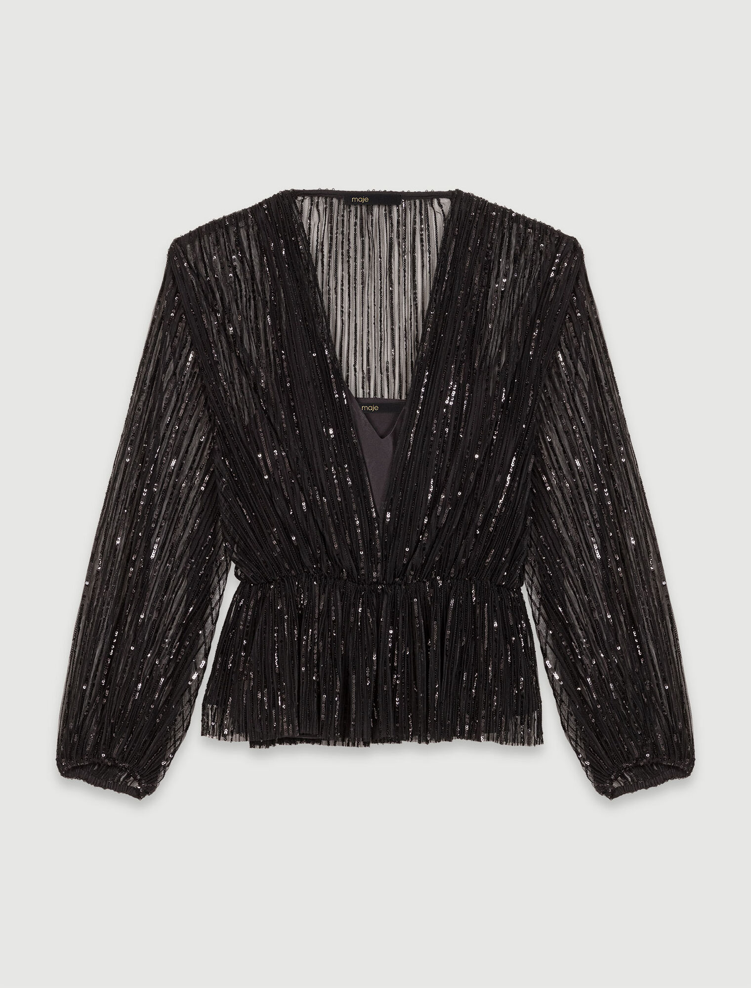 Top in paillettes con cintura