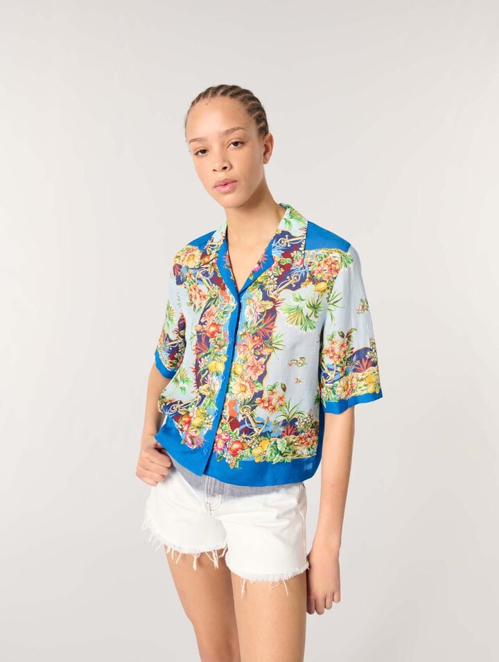 Camicia corta con stampa