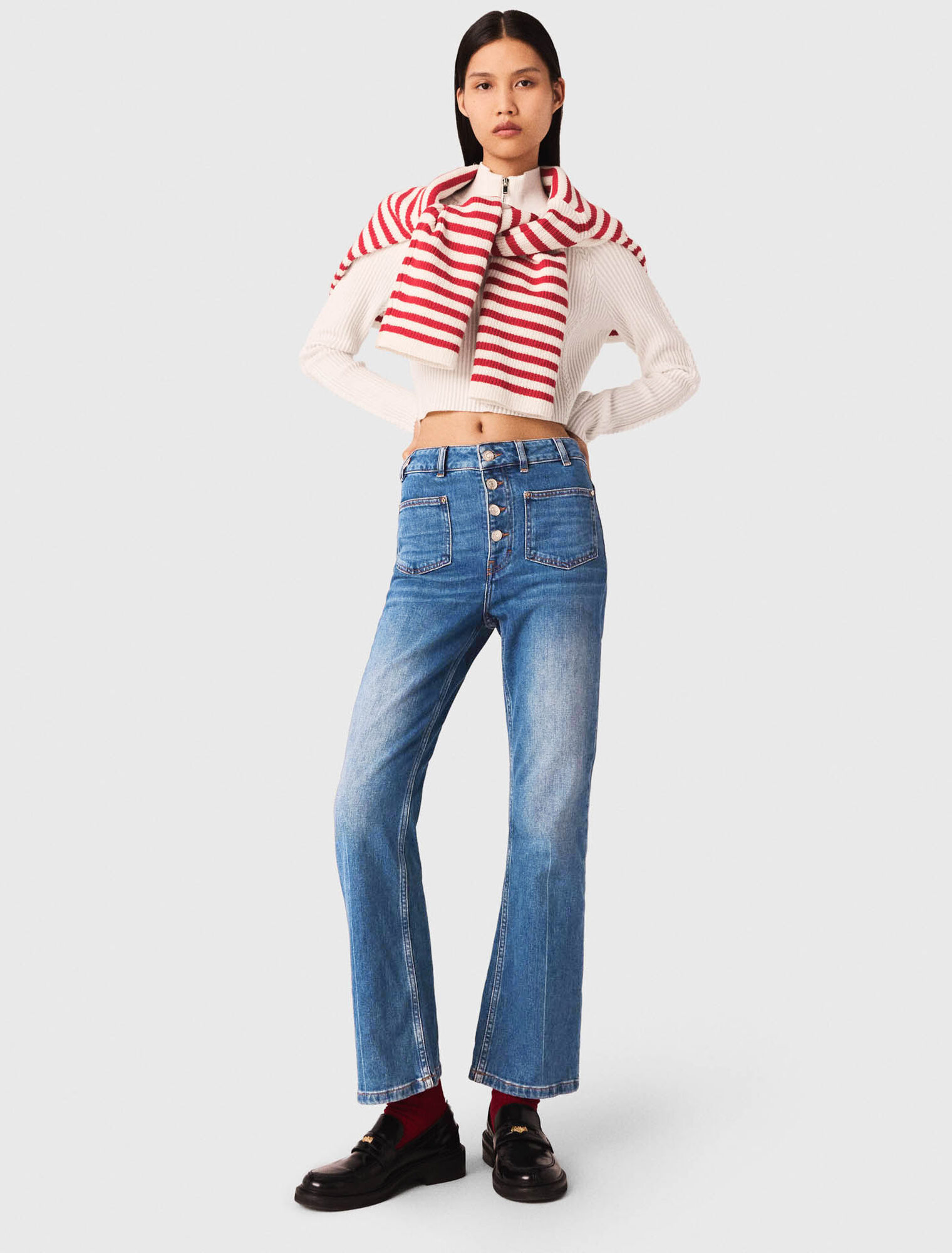 Jeans in denim con tasche