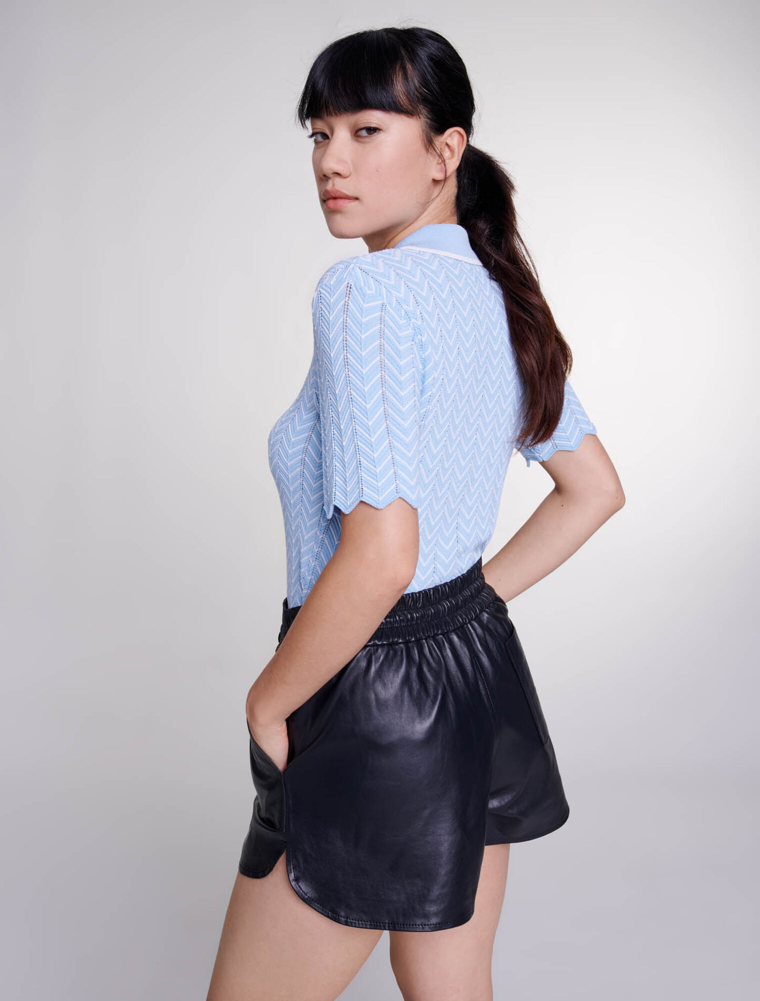 Shorts in pelle