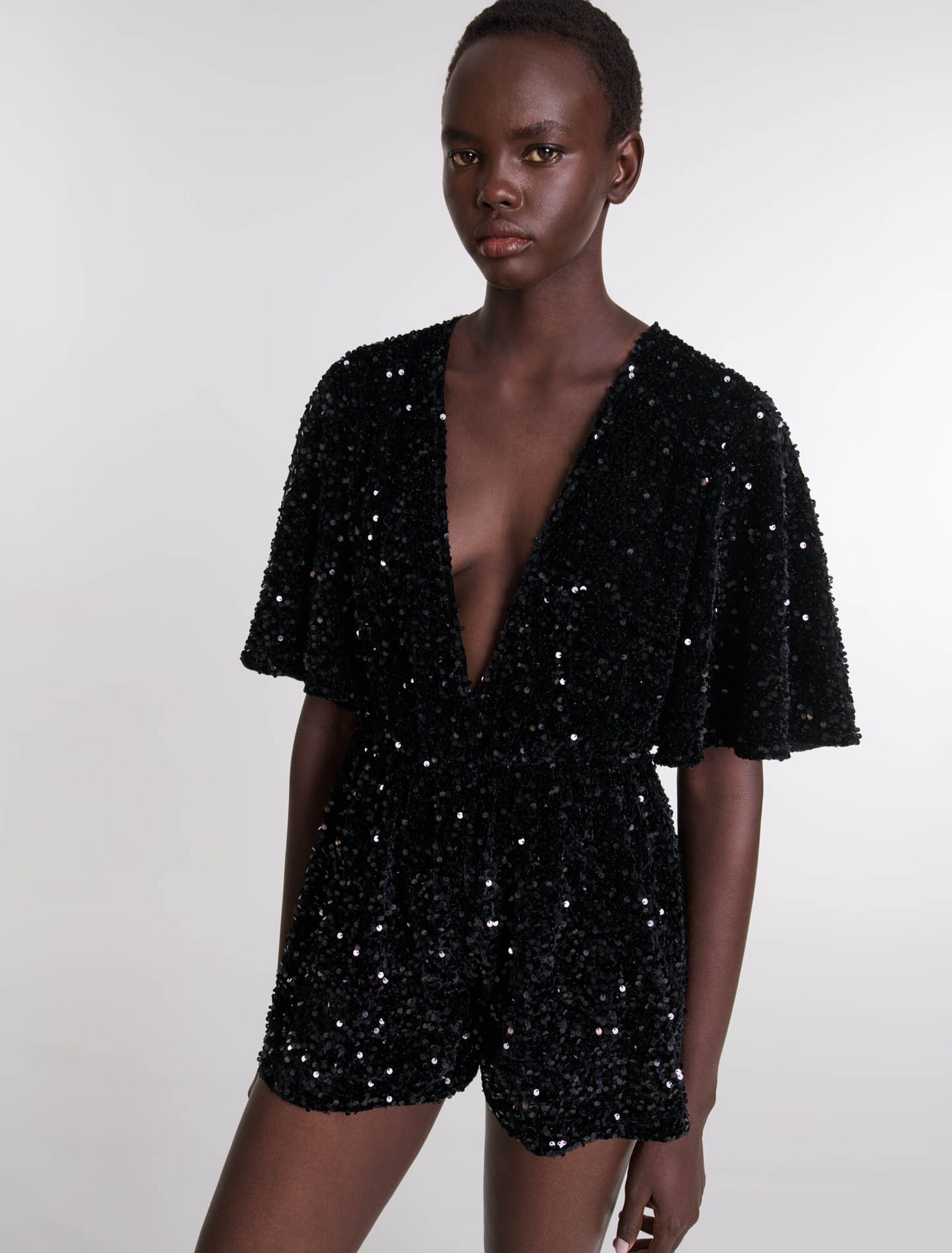 Tutina in velluto e paillettes
