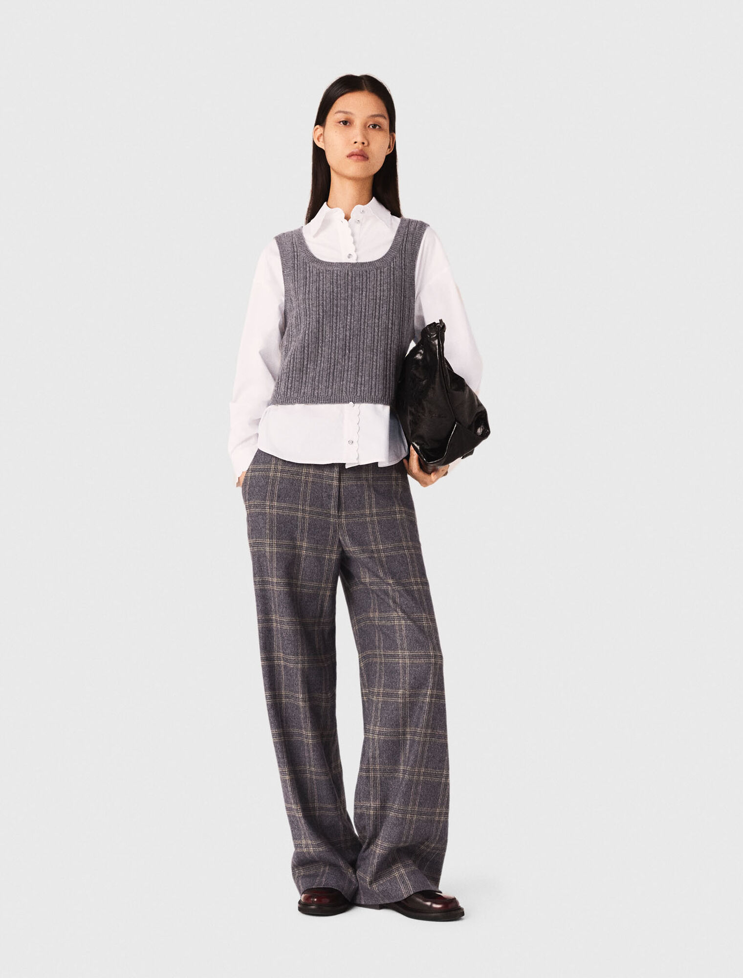 Top in maglia con camicia rimovibile