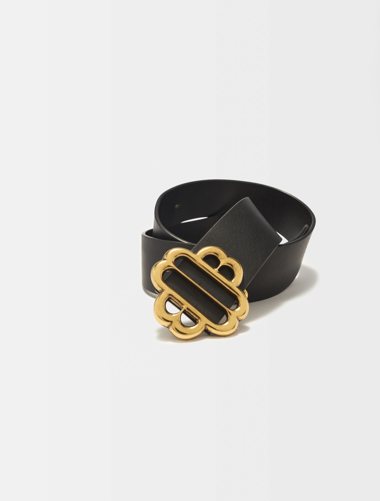 Cintura logo Clover in pelle