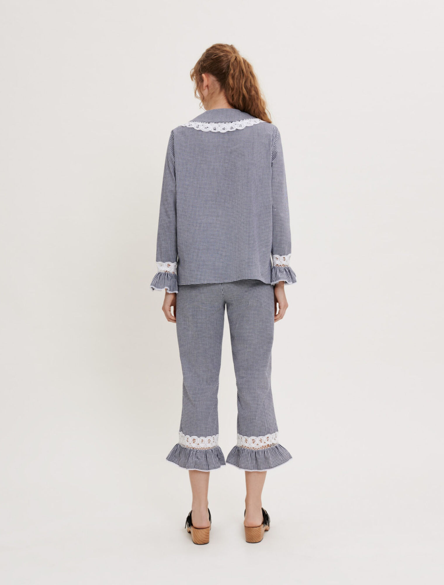 Camicia in pizzo e percalle