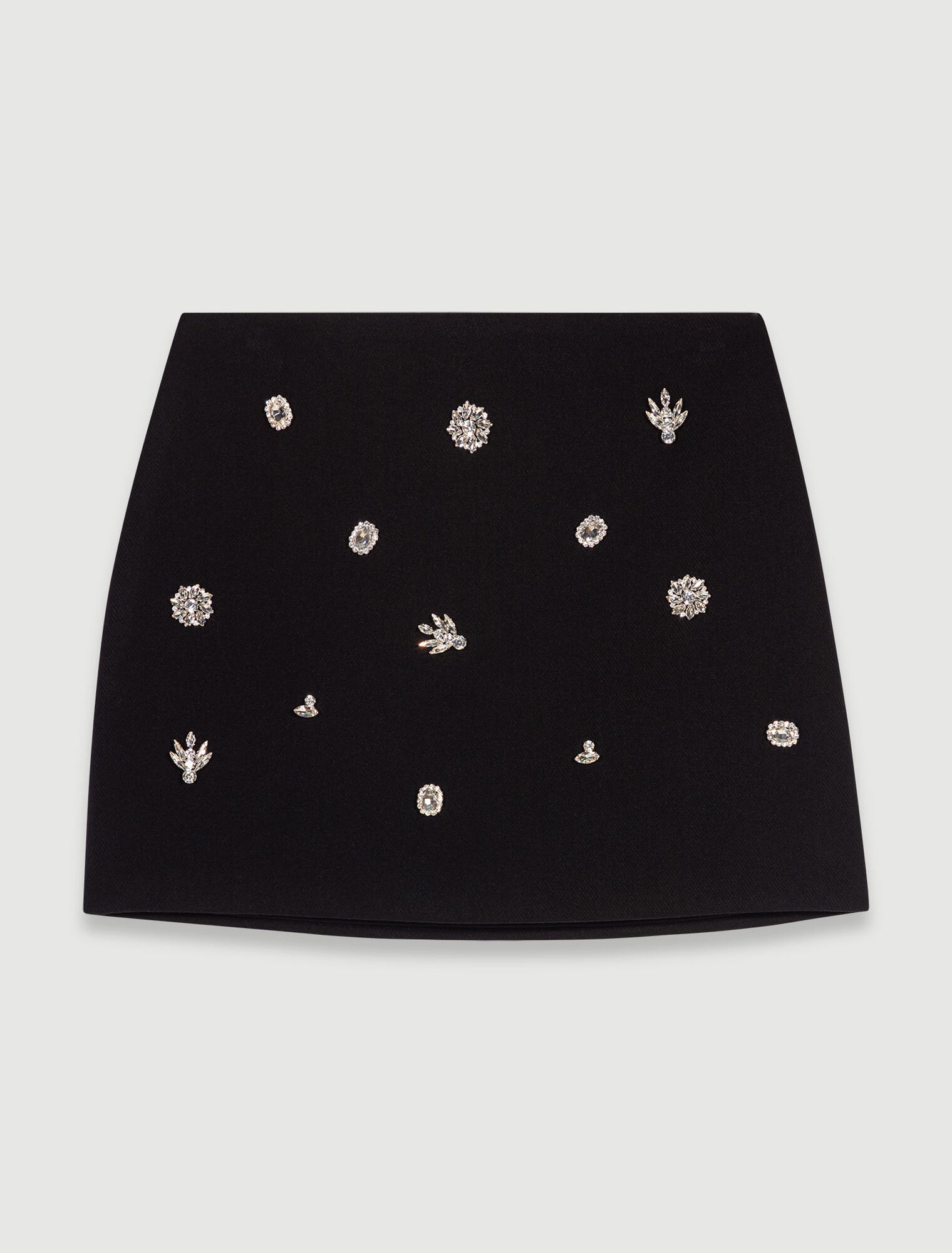 Pantaloncini trompe l'oeil con strass