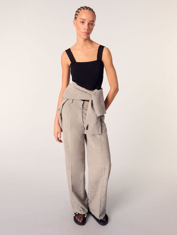 Pantaloni da tailleur gamba dritta