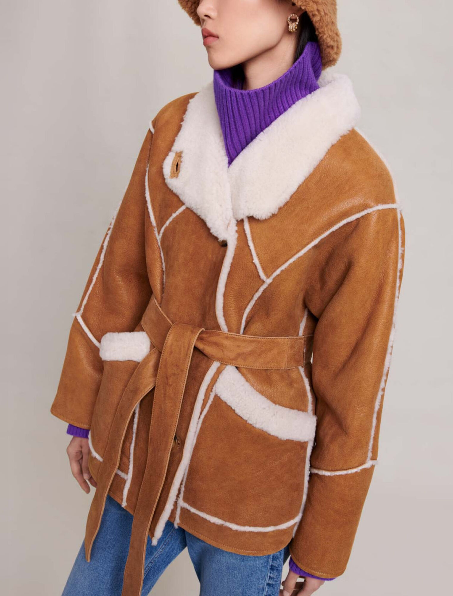 Cappotto corto in montone