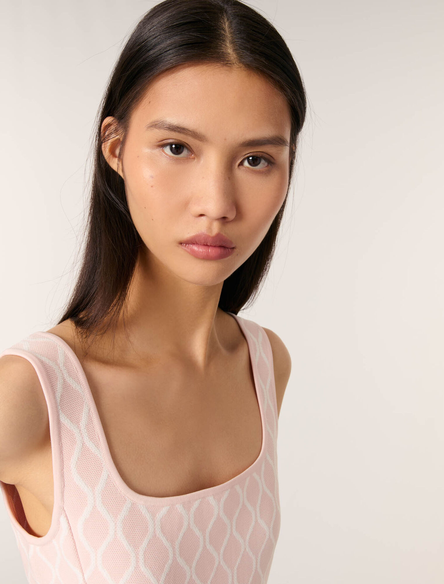 Abito corto in maglia jacquard