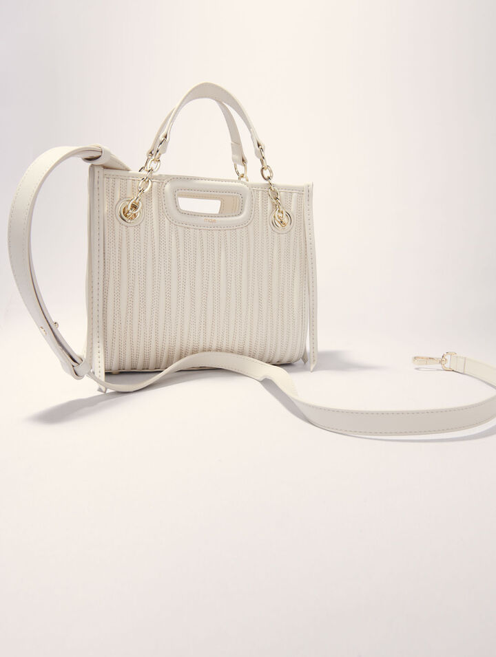 Mini borsa tote in pelle trapuntata