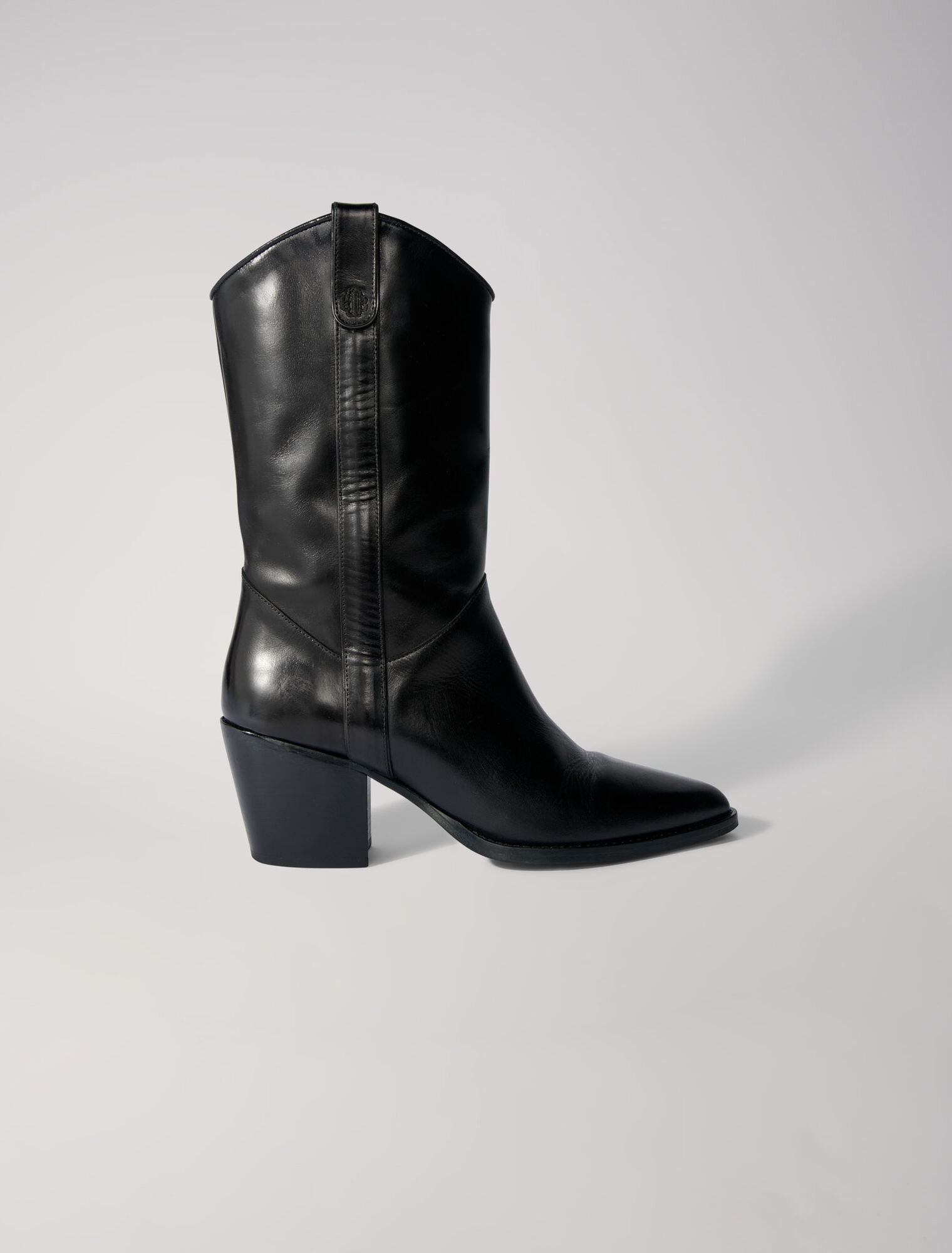 Stivali in pelle con tacco