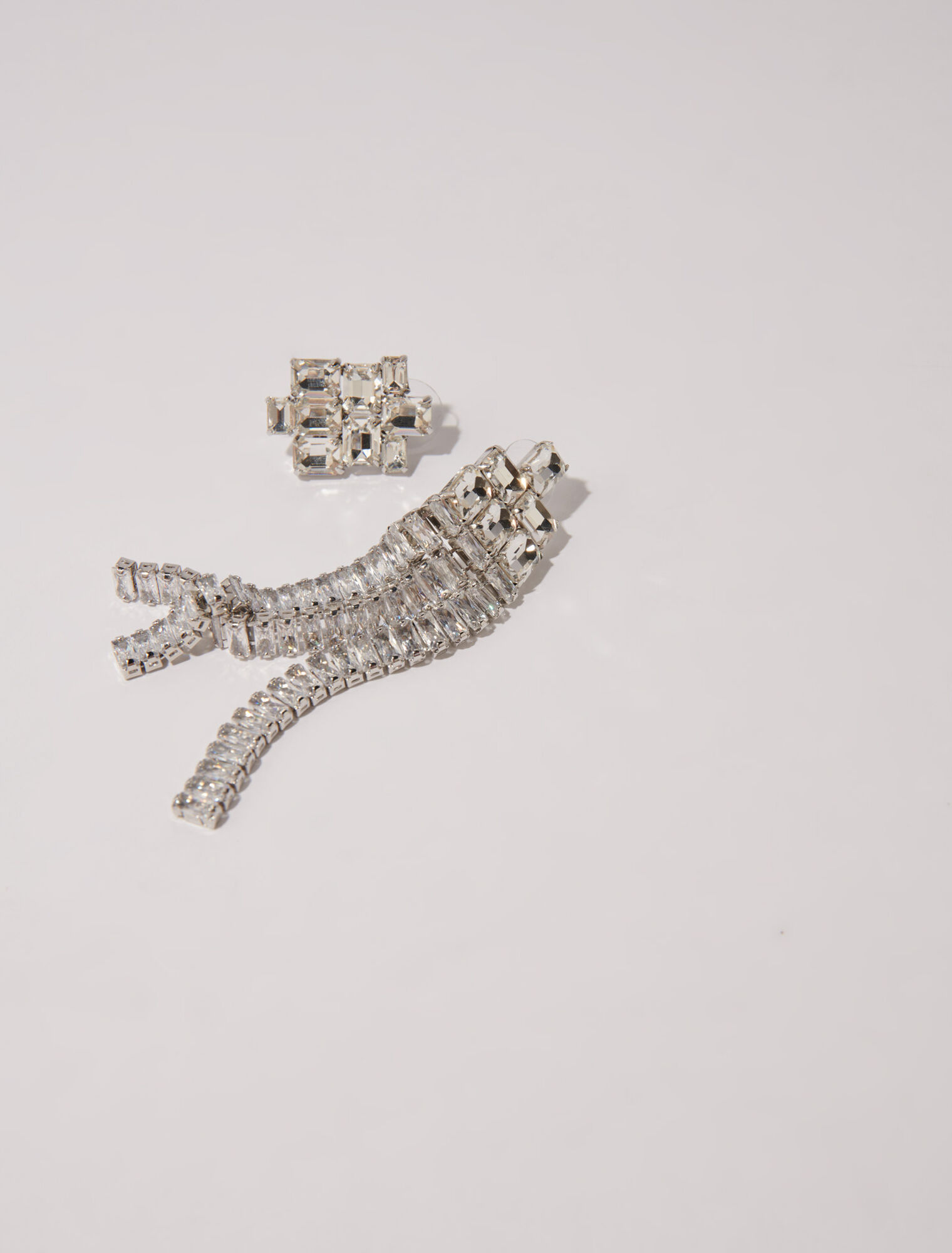 Orecchini con strass a cascata