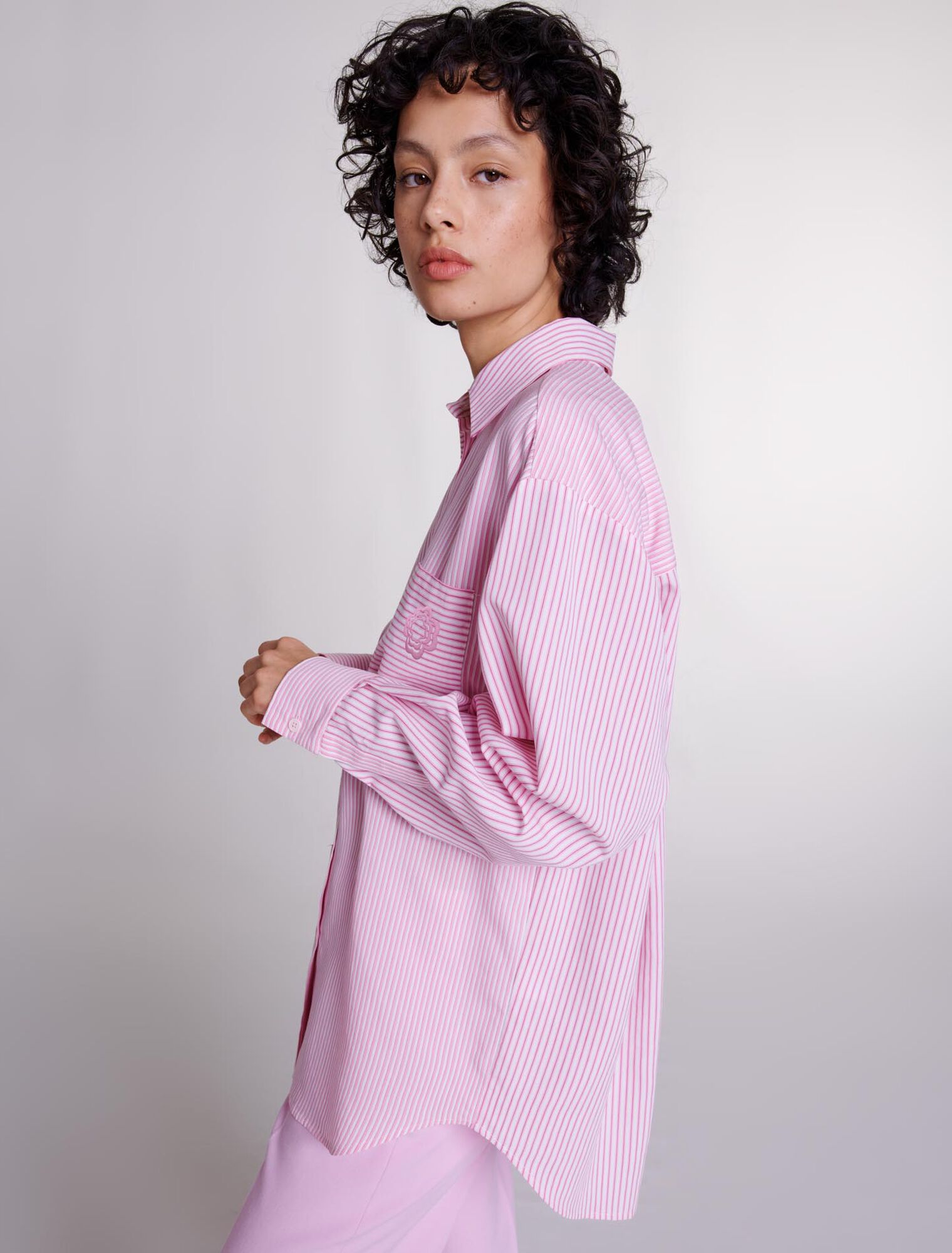Camicia lunga a righe
