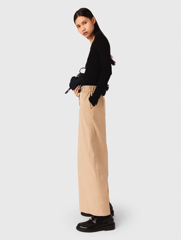Pantaloni larghi in cotone
