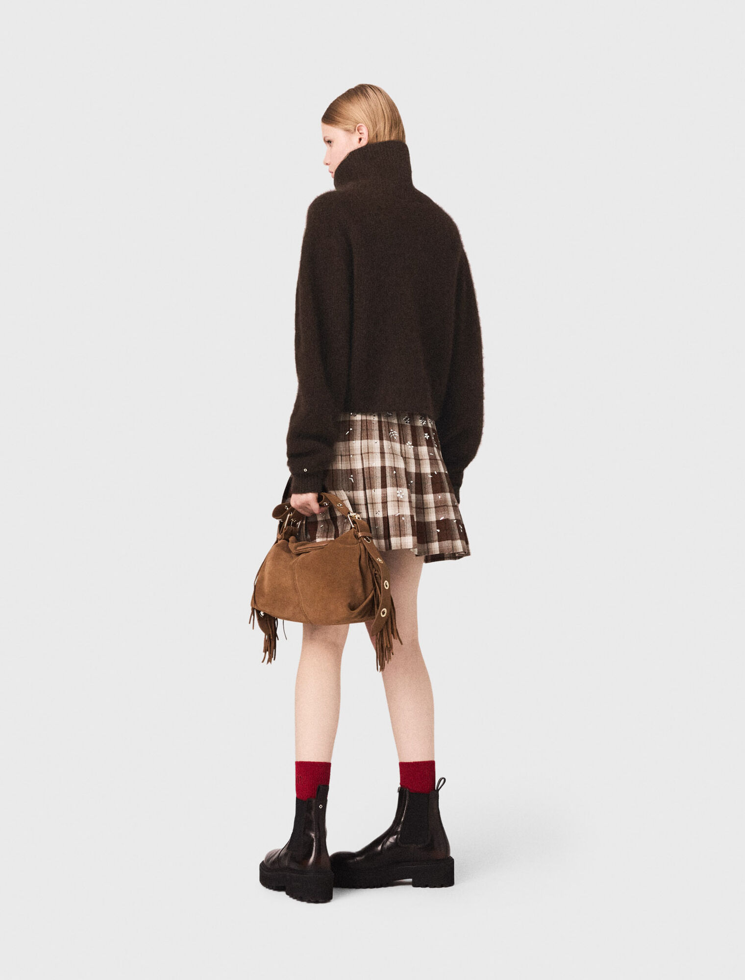 Maglione dolcevita in misto yak