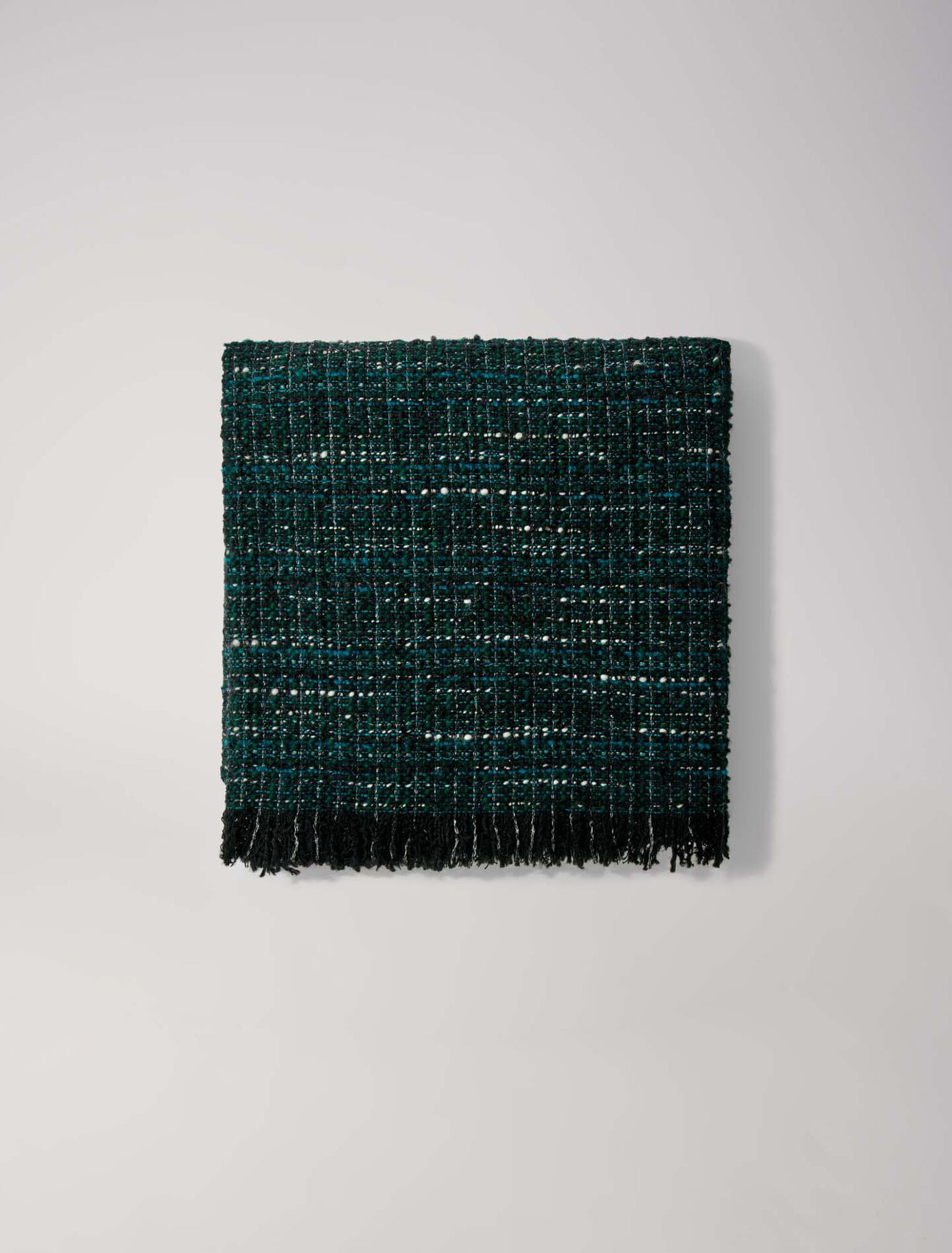 Poncho in tweed