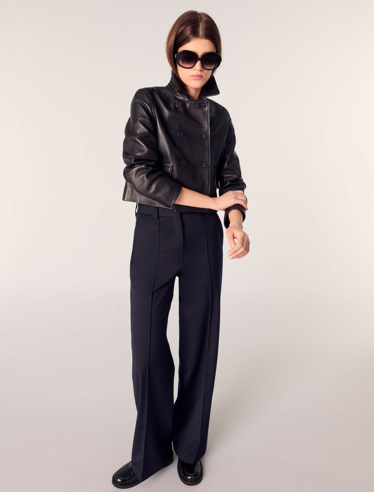 Pantaloni da tailleur con piega