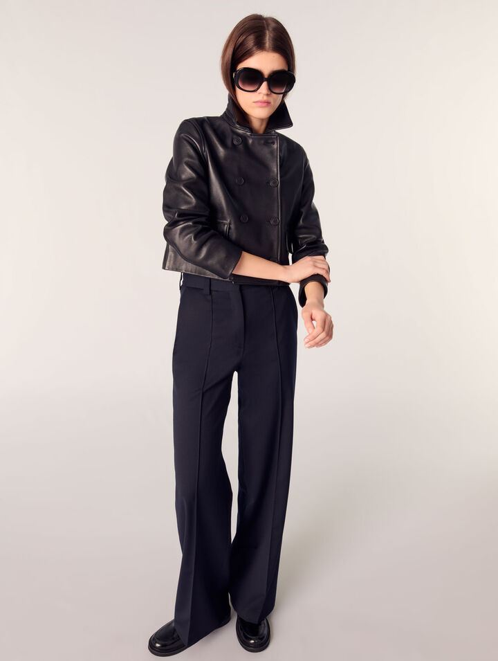 Pantaloni da tailleur con piega