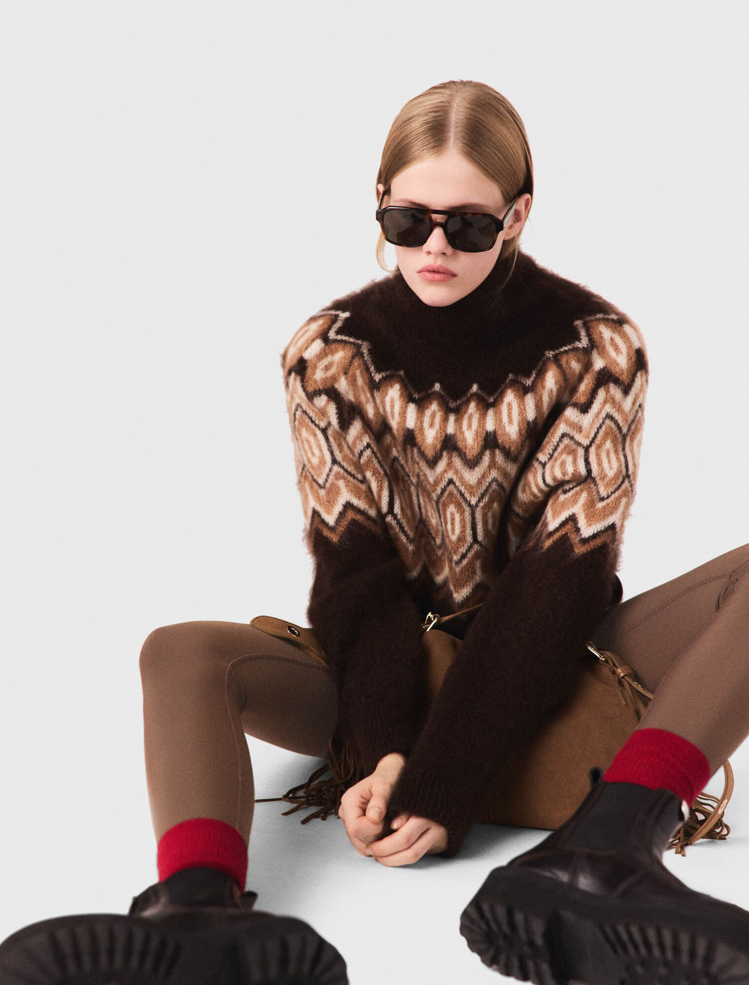 Maglione Fairisle a collo alto