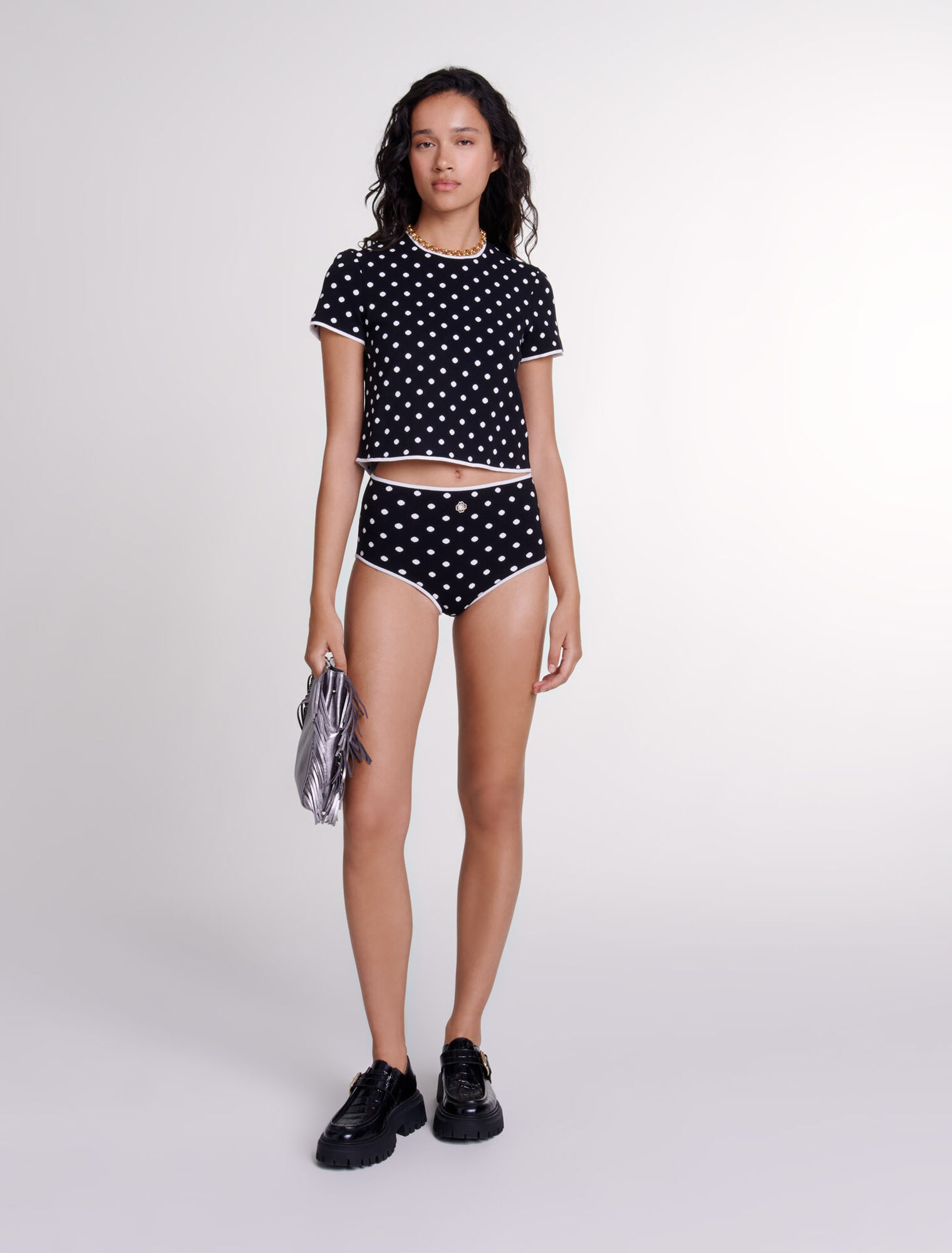 Culotte in maglia jacquard 
