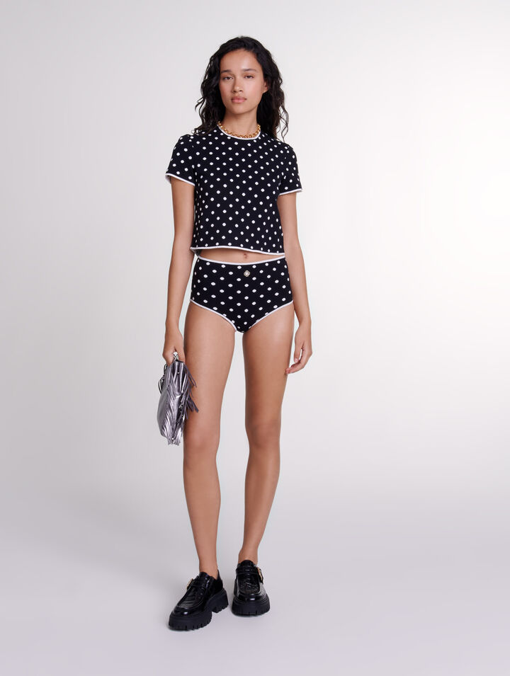 Culotte in maglia jacquard 