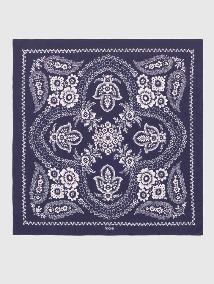 Foulard 90x90 in seta stampata