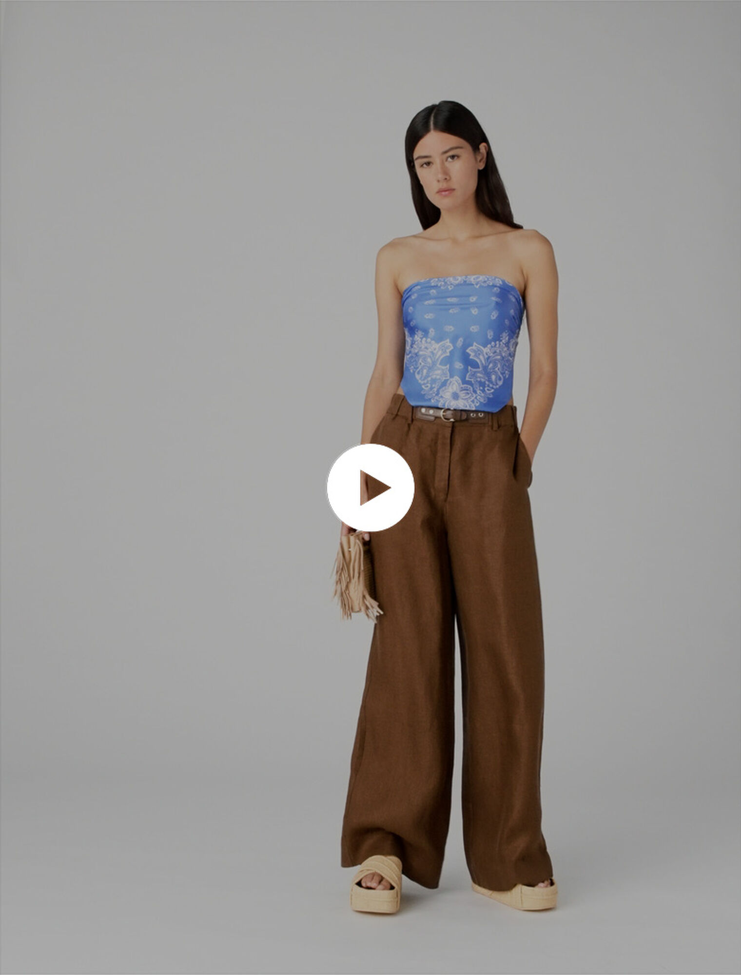 Pantaloni in misto lino