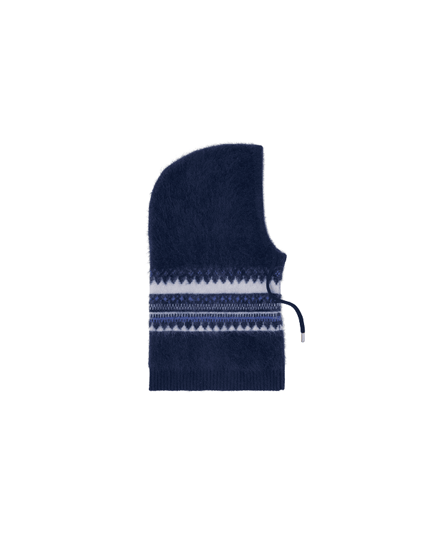 Passamontagna in lana con dettagli Fair Isle