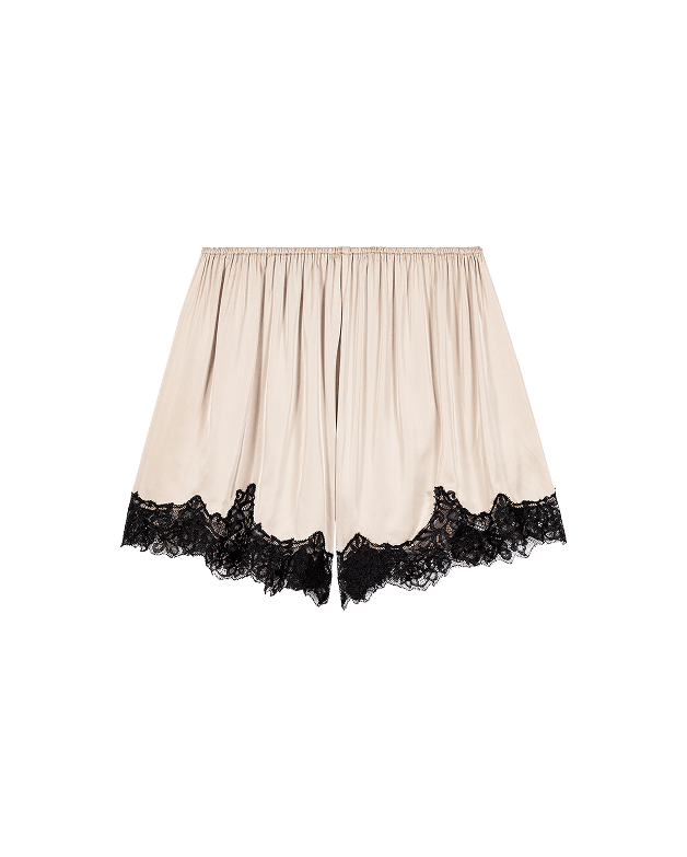 Robe courte tailleur avec dentelle