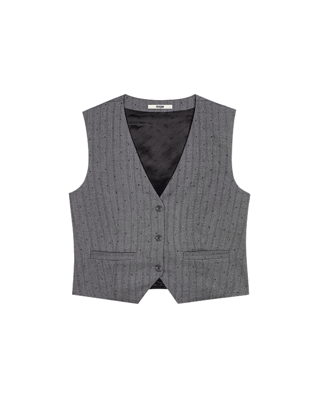 Panciotto sartoriale con strass