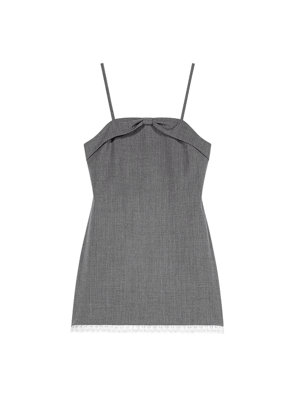 Abito corto tailleur con pizzo